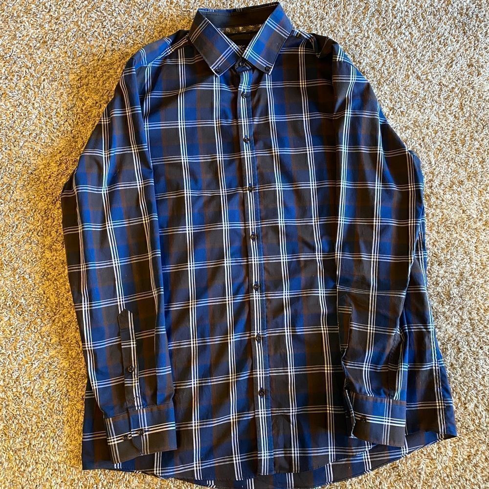 💼Men’s Button Down, Venti Edition, Large Check, Like New - Picture 4 of 5